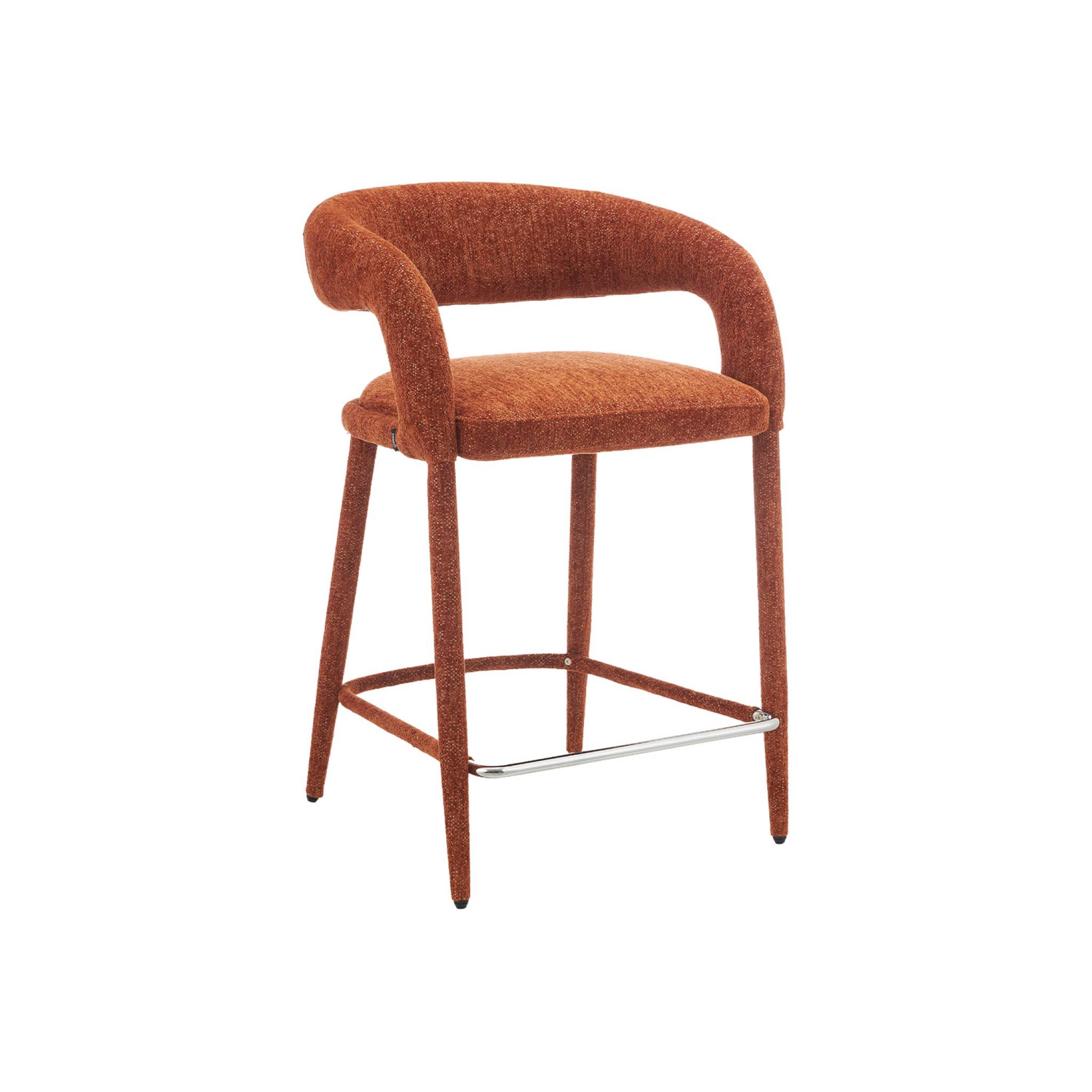Tabouret de bar contemporain tissu (lot de 2) ALESSIA