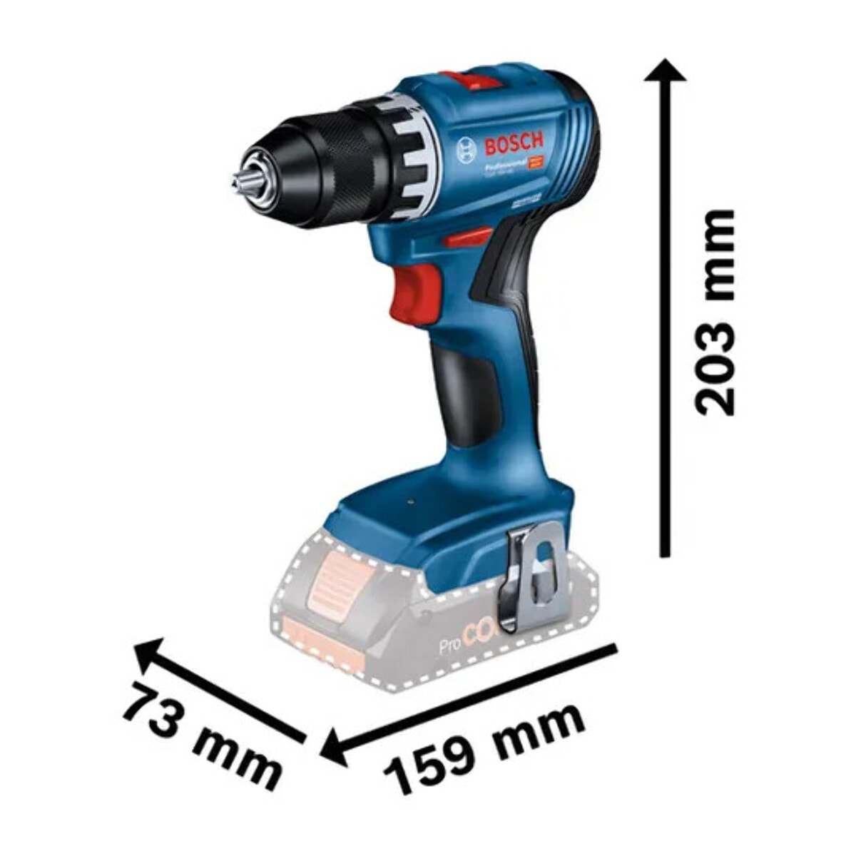 Perceuse visseuse BOSCH Professional GSR 18V-45 - Sans batterie, ni chargeur - 06019K3201