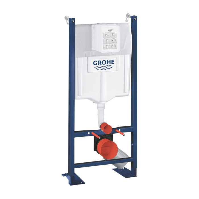 Pack WC Bâti-support autoportant + WC suspendu sans bride SAT + Abattant frein de chute + Plaque Blanc + Set d'habillage