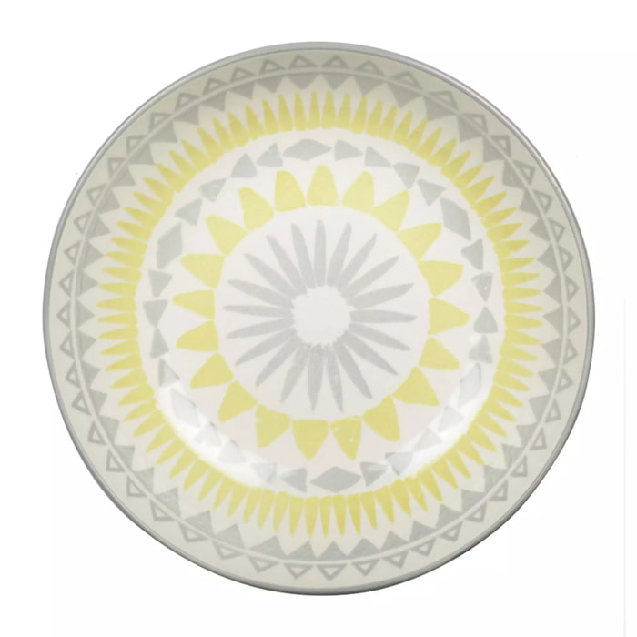Lot de 6 ASSIETTE CREUSE JAUNE - COACHELLA