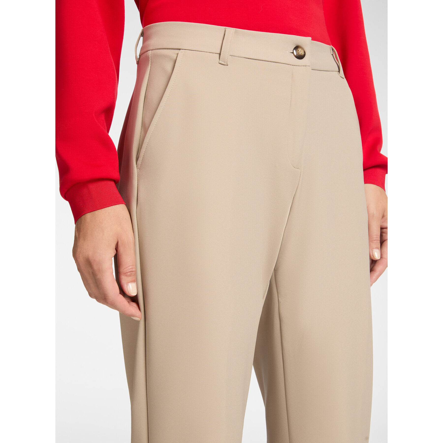 Elena Mirò - Pantaloni chinos in tessuto tecnico - Beige