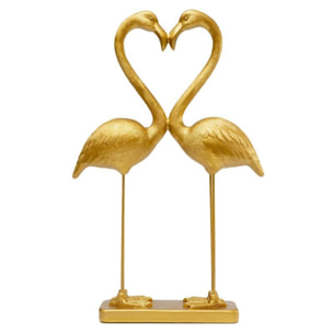 Déco couple cœur flamants dorés Kare Design