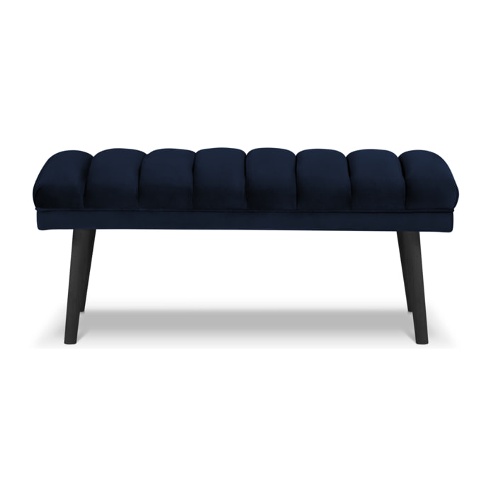 Banc "Frison" 2 places en velours bleu roi