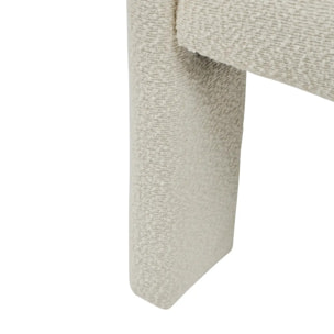 Fauteuil "Amos" blanc L63xp57xH75cm