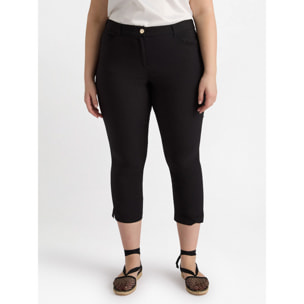 Fiorella Rubino - Pantaloni Capri cinque tasche - Nero