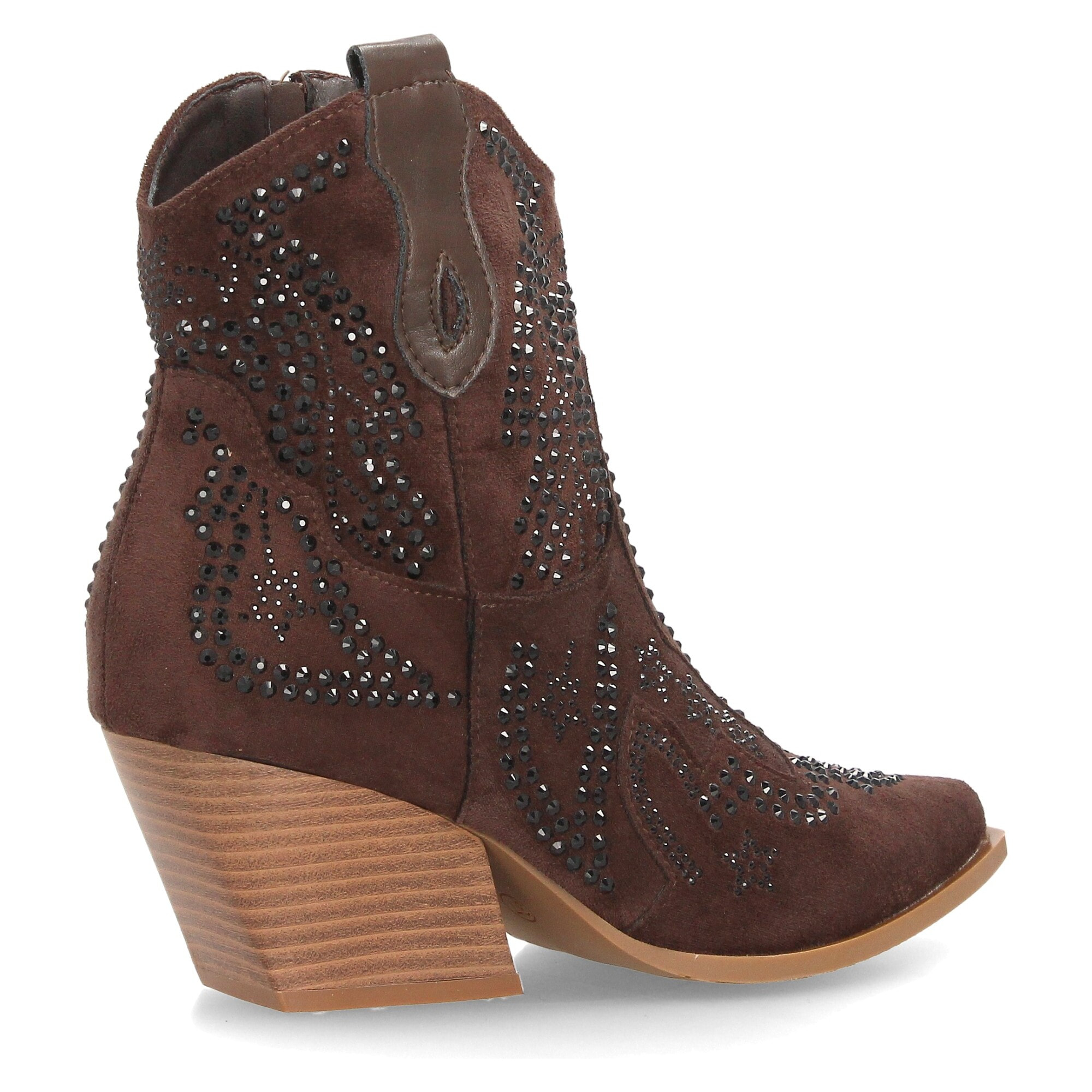Botines cowboy con brillantes y tacón