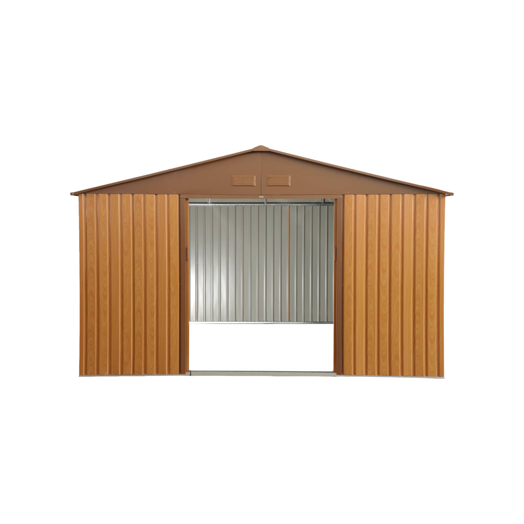 Abri de jardin métal 10,85m² avec kit d'ancrage BOULONNAIS