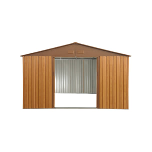 Abri de jardin métal 10,85m² avec kit d'ancrage BOULONNAIS
