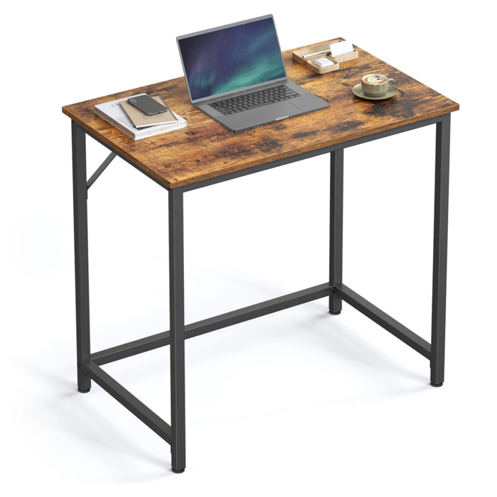 Scrivania per computer Industrial in legno e metallo nero