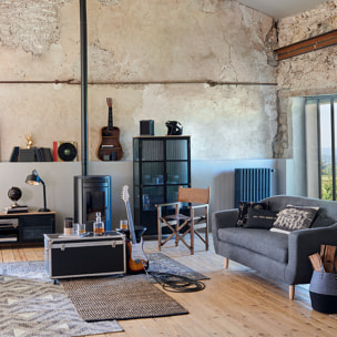 Canapé "Retro" 3 places gris