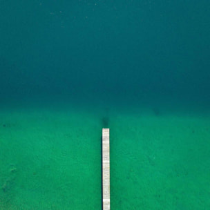 Affiche plage tropiques dans mon coeur Affiche + cadre en bois - Chêne