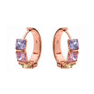 Pendientes Uyib acabado oro rosa 18k