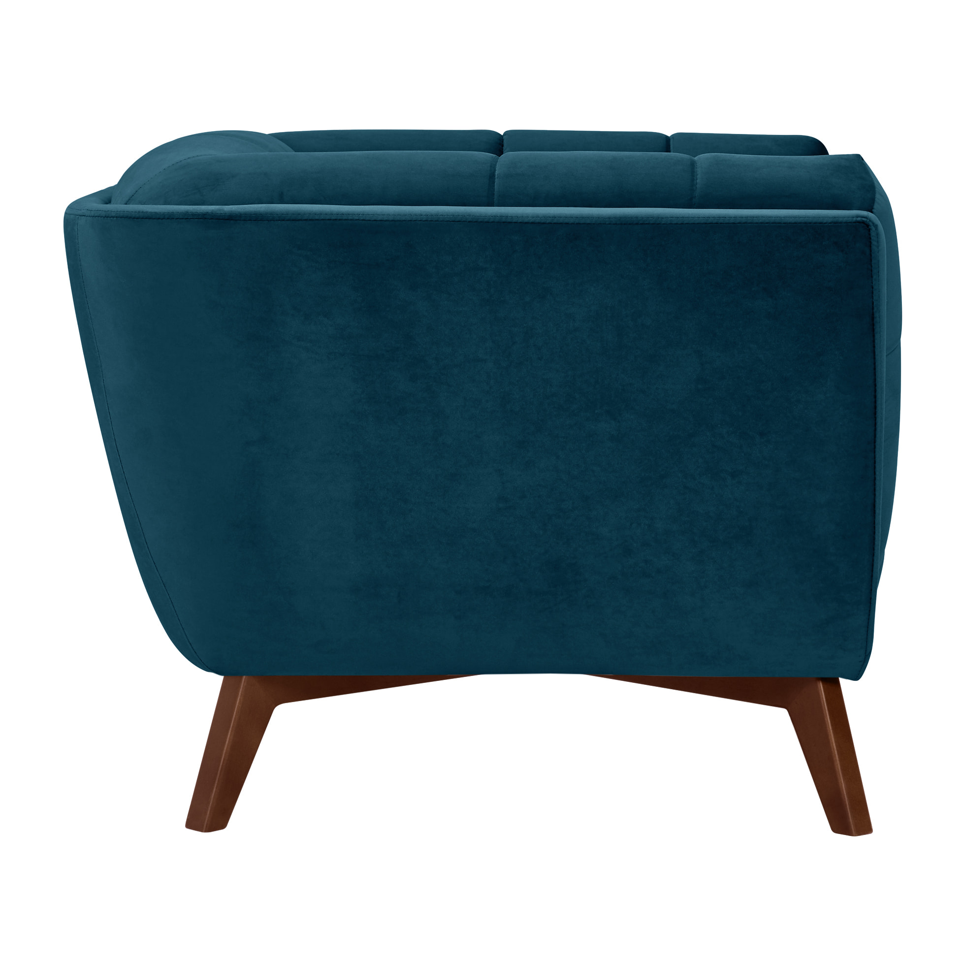 Fauteuil en velours bleu foncé - Mona