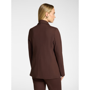Elena Mirò - Blazer misto viscosa monopetto - Marrone