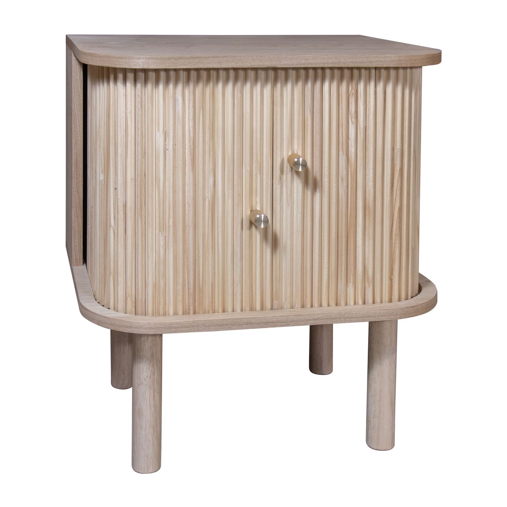 MEUBLE D'APPOINT BOIS DE PIN NATUREL AVEC PORTES 50X39X55CM HECTOR