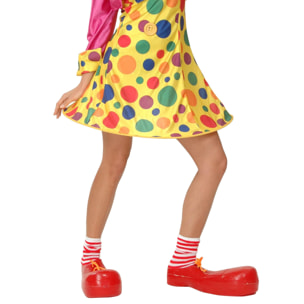 Costume Carnevale Lady Clown Multicolore Donna