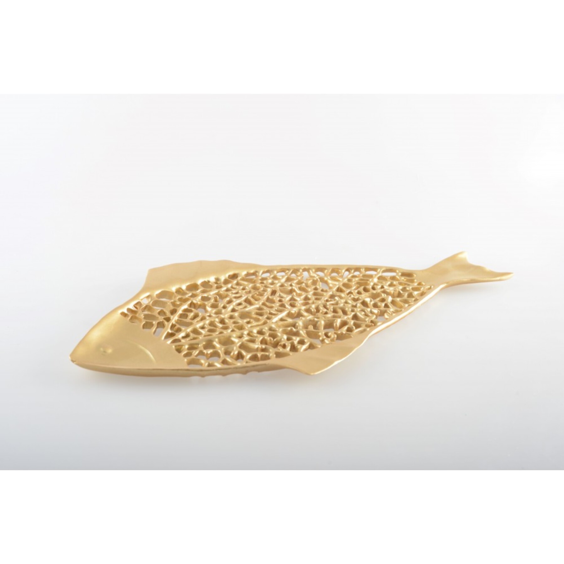 Coupe décorative poisson doré 38x18.5x1.5cm