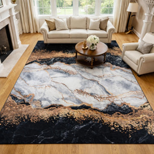 Tapis salon RUCHE facile d'entretien