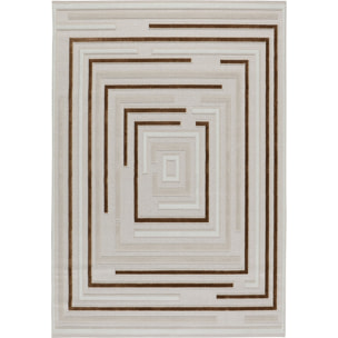 Tapis Loopin 334 beige 200x280 cm - Motif en relief - Indoor & Outdoor