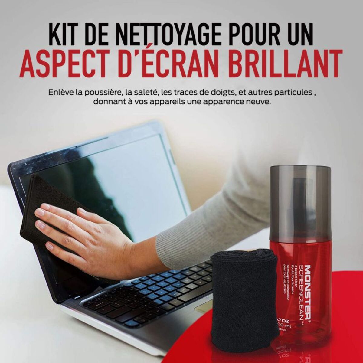 Kit de nettoyage MONSTERCABLE ECRAN SCREEN CLEAN 200ML