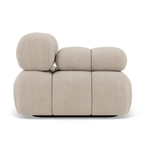 Ruby - module d'assise gauche en velours texturé - Beige