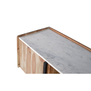Mueble TV de Madera de Acacia 145 Cm Estilo Natural Moderno