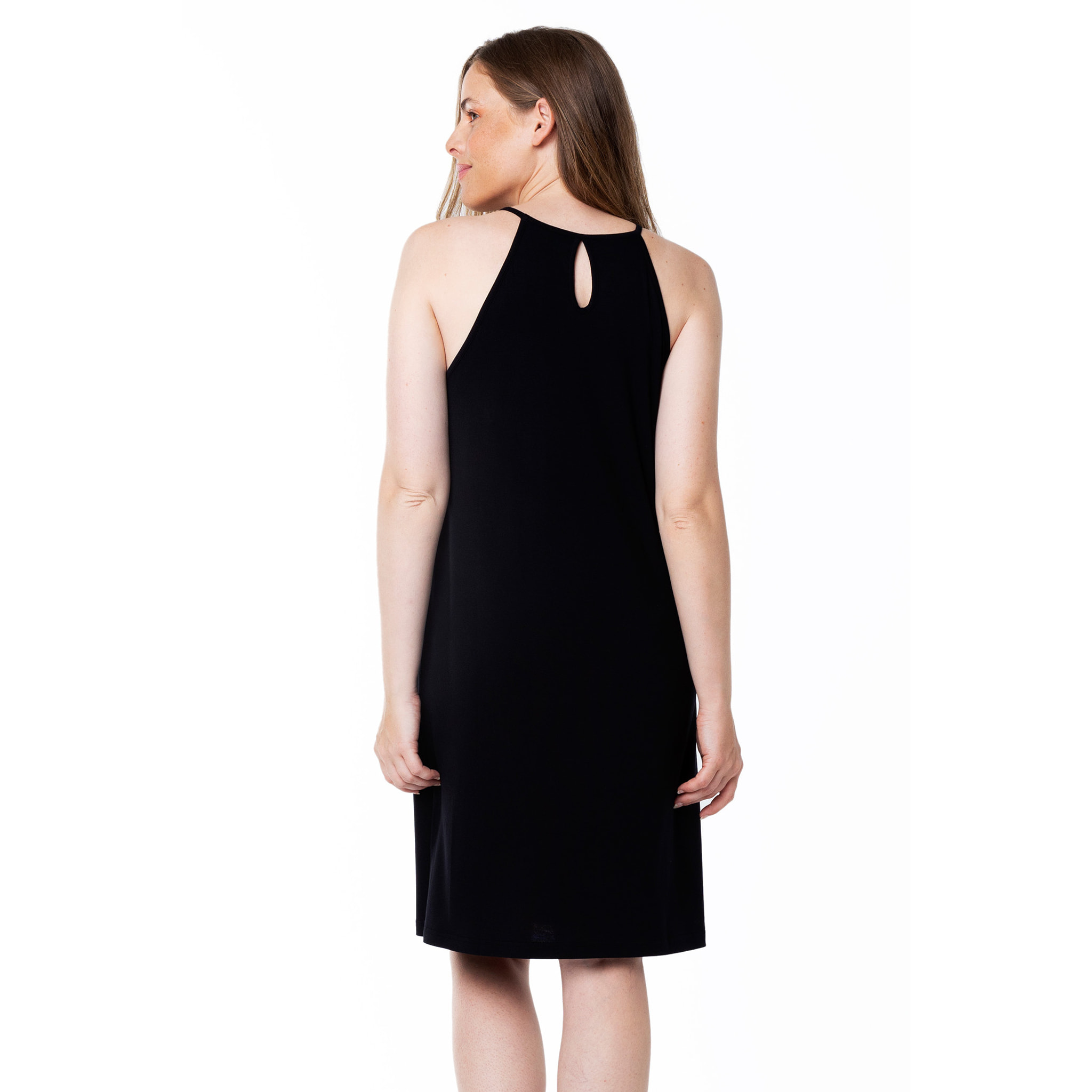 Mamatayoe Vestido Lucero Para Mujer, Tirantes, Escote Redondo, Negro