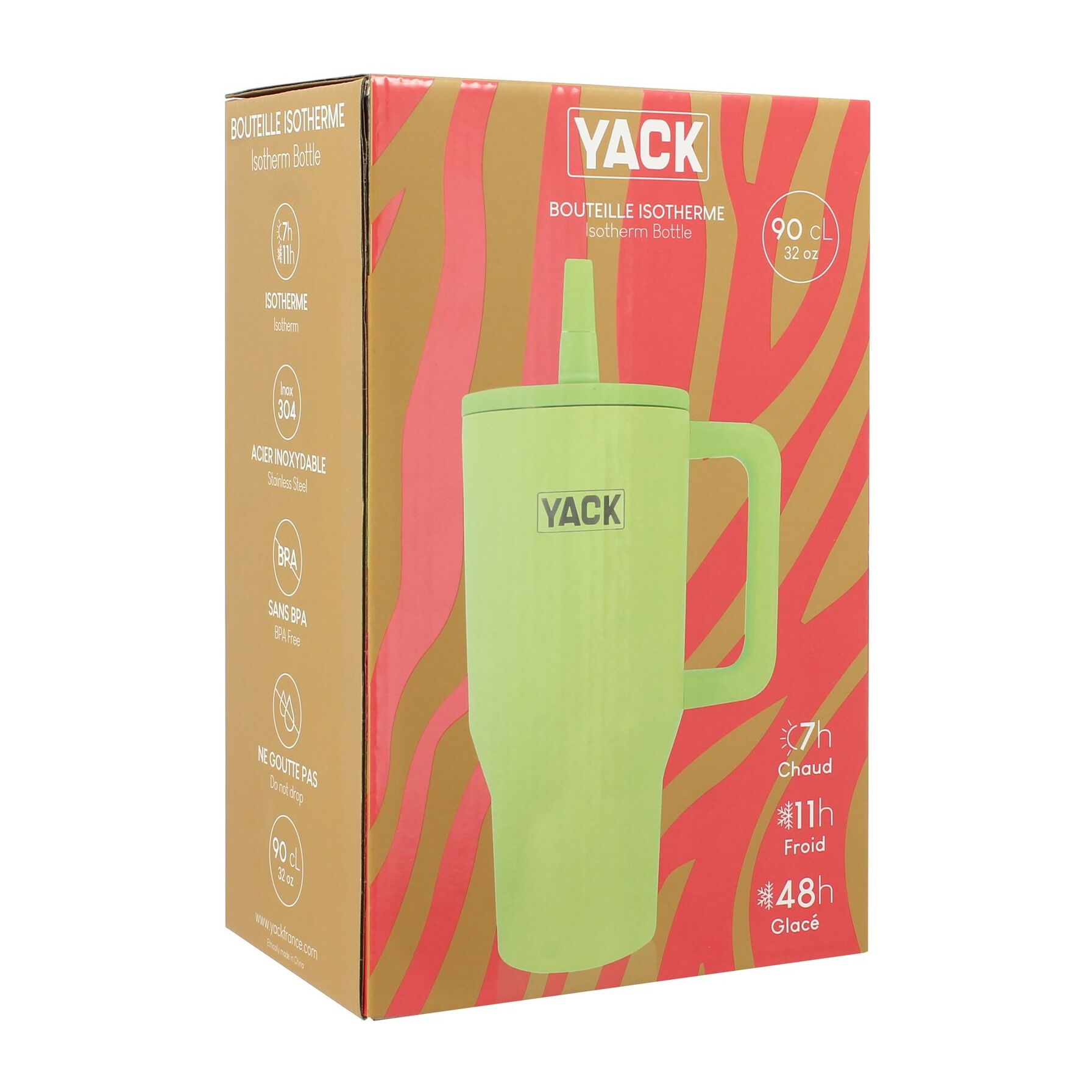 Gobelet isotherme vert fluo 90cl