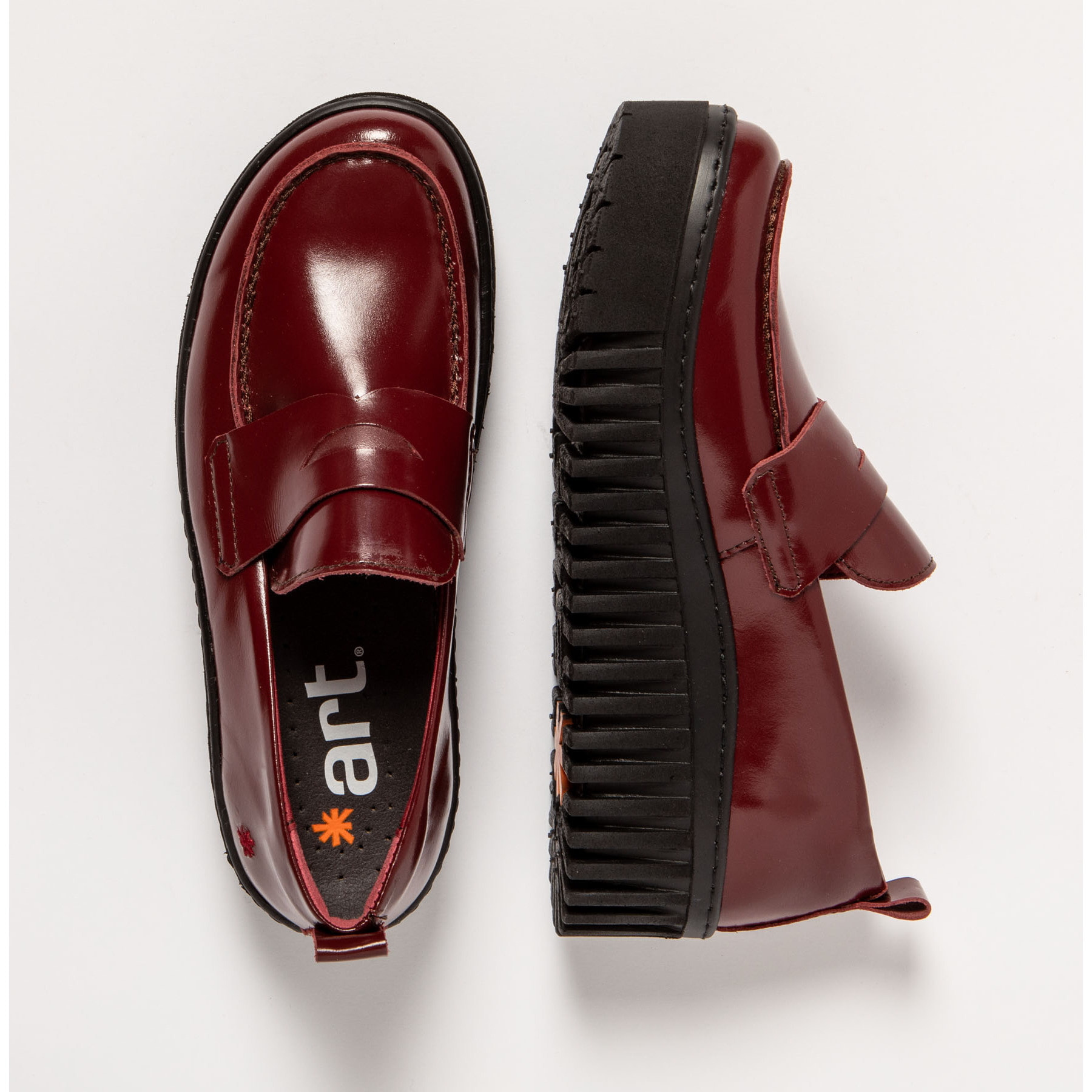 Zapatos 1530 NAPPA SHINNY BURDEOS/BRIGHTON color Burdeos