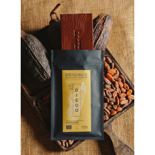 Tablette de chocolat noir 70% - Bean To Bar - Origine Madagascar - 75g Bio