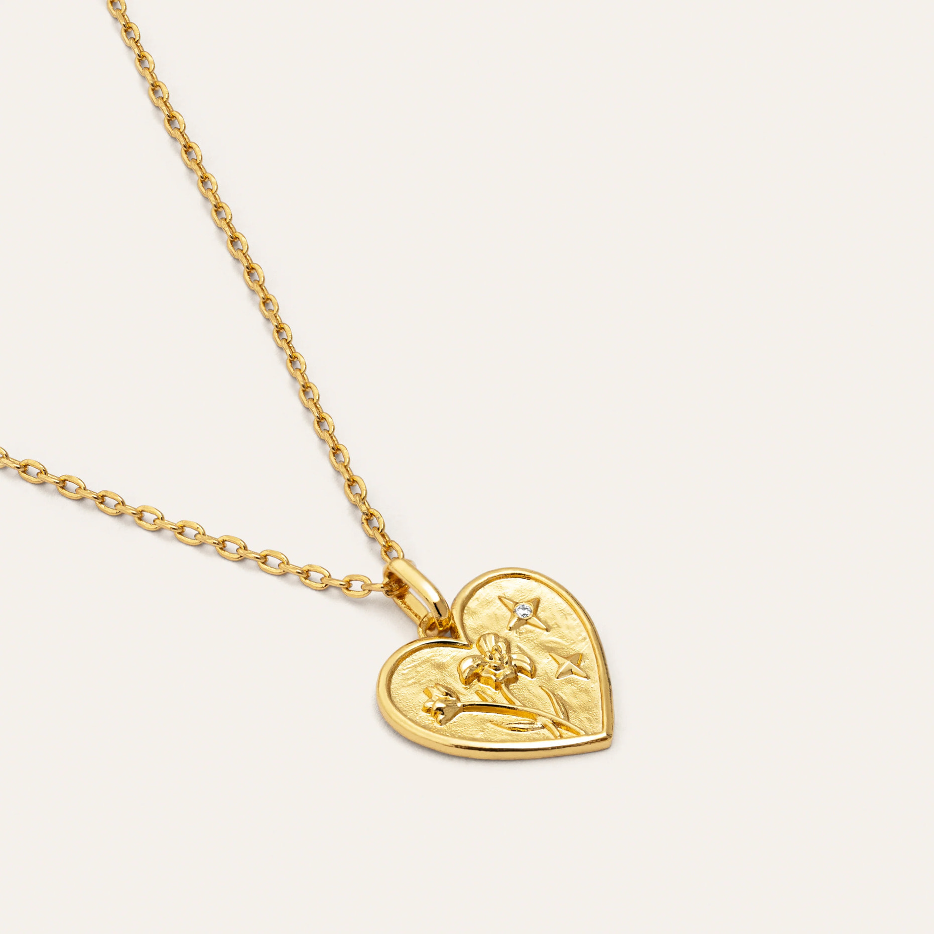 Collana Flower Heart Placcato Oro