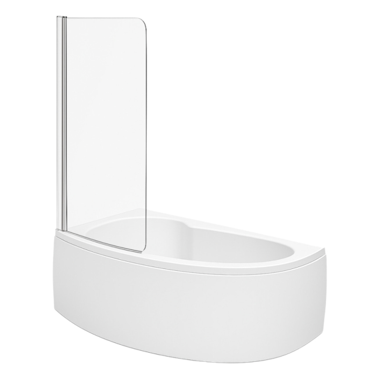 Pack baignoire d'angle 150 x 100 cm Micromega Duo version gauche  + tablier de baignoire + pare bain