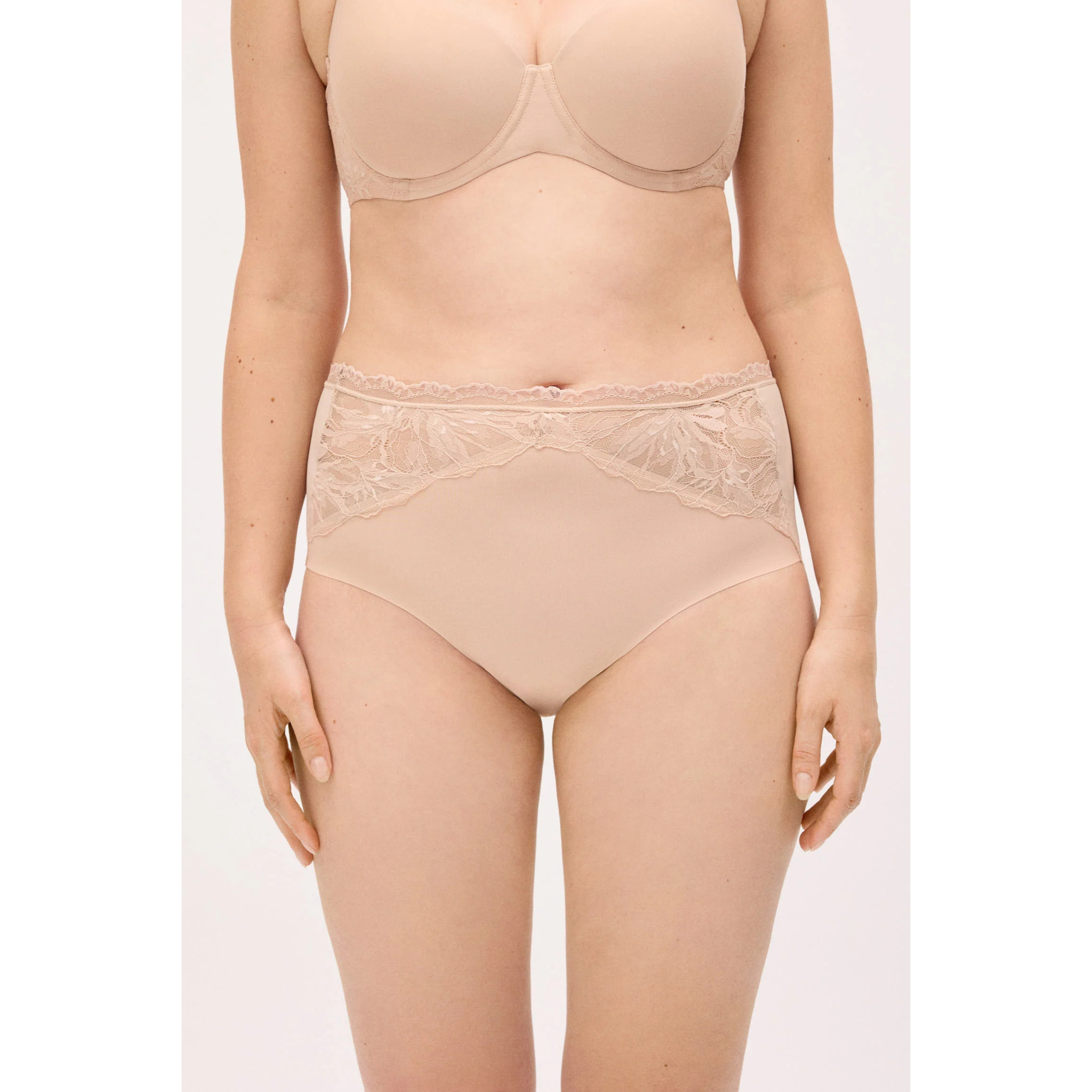 Slip vita alta donna Beige