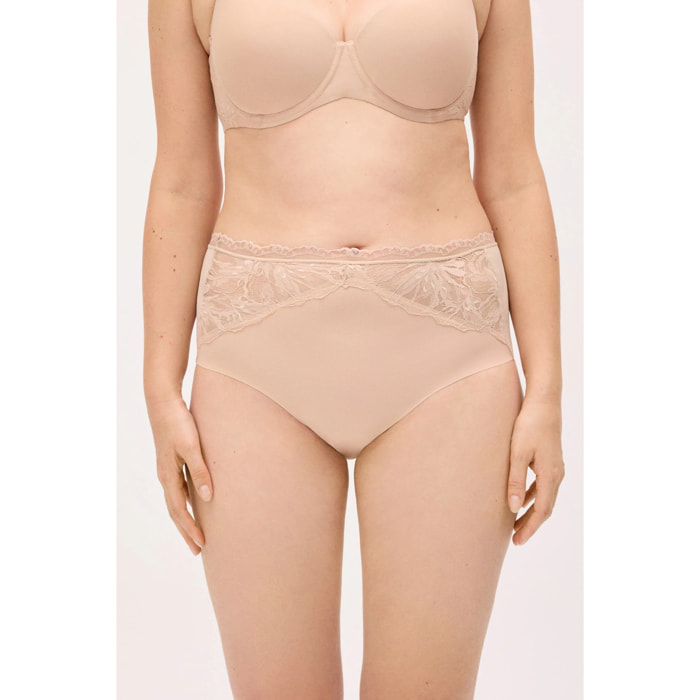 Slip vita alta donna Beige