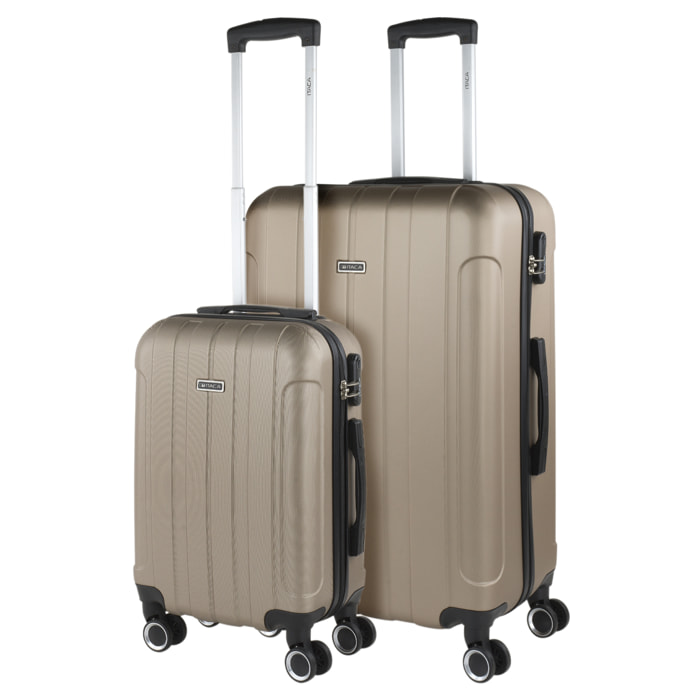 Juego De Maletas Rígidas Abs Itaca Havel Champagne