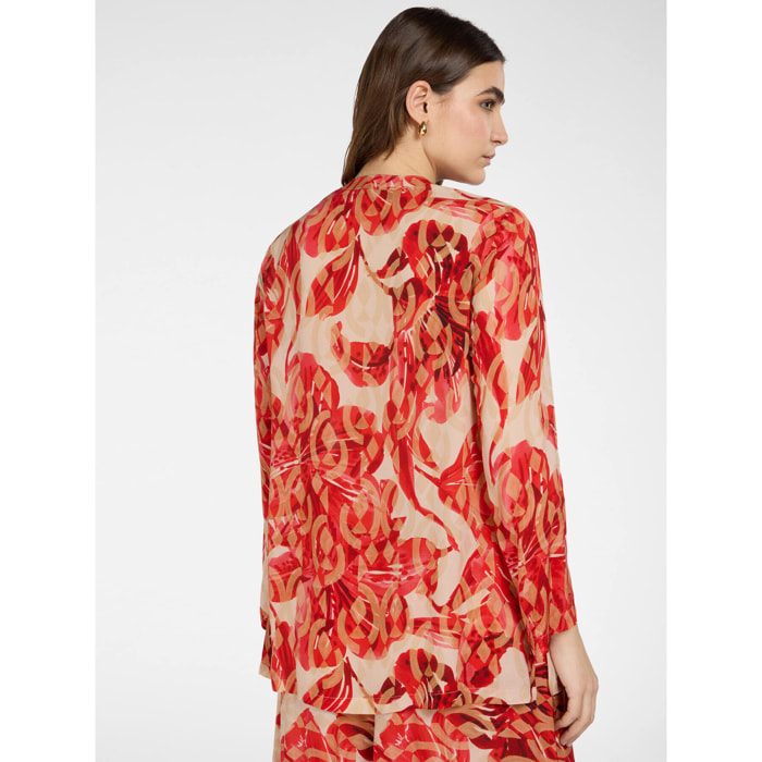 Elena Mirò - Blusa larga estampada - Rojo