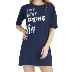 Camiseta maxi de manga corta de mujer brillante