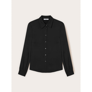 Motivi - Camicia in raso di viscosa - Nero