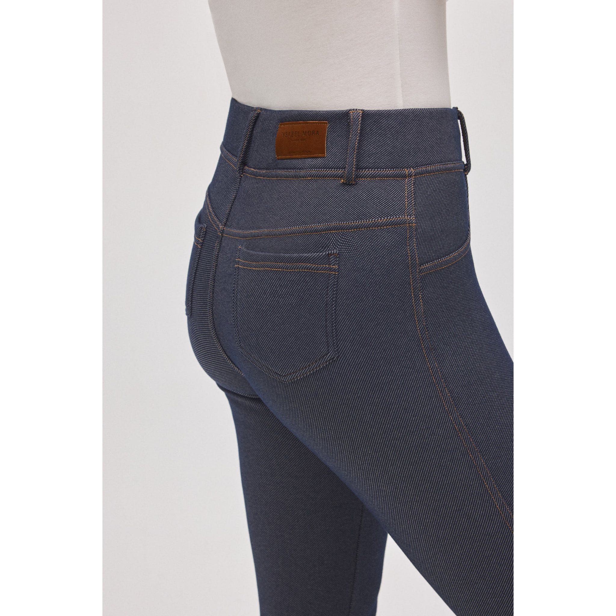 Leggings termici in denim attillato blu navy