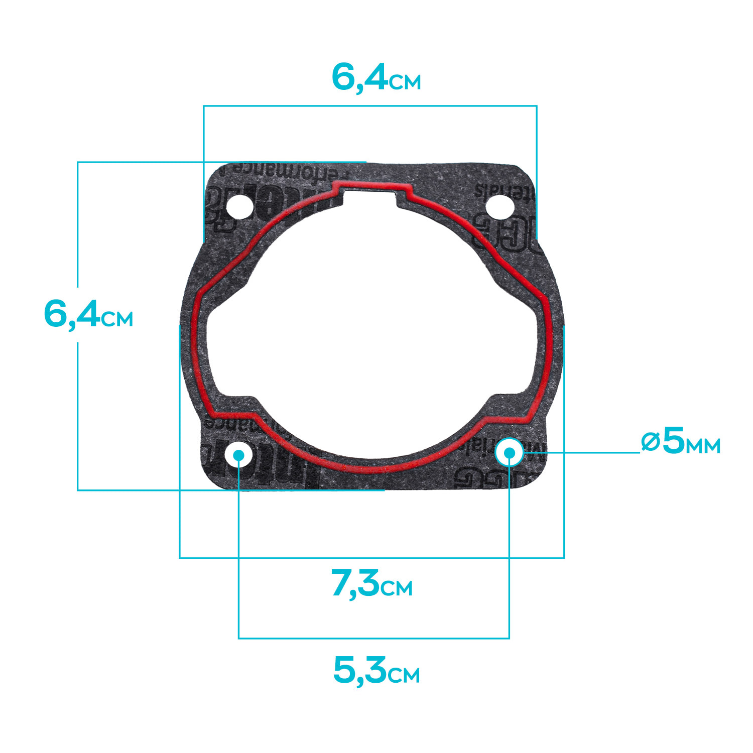 Gruppo termico motozappa 52cc - ricambio compatibile cilindro + pistone 2 tempi