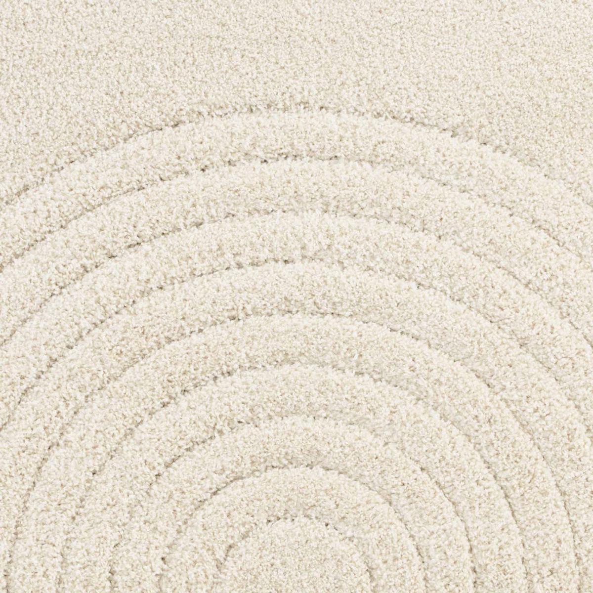 Tapis rond motif rond, forme ronde, structure relief, FERGUS, tissé