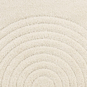Tapis rond motif rond, forme ronde, structure relief, FERGUS, tissé
