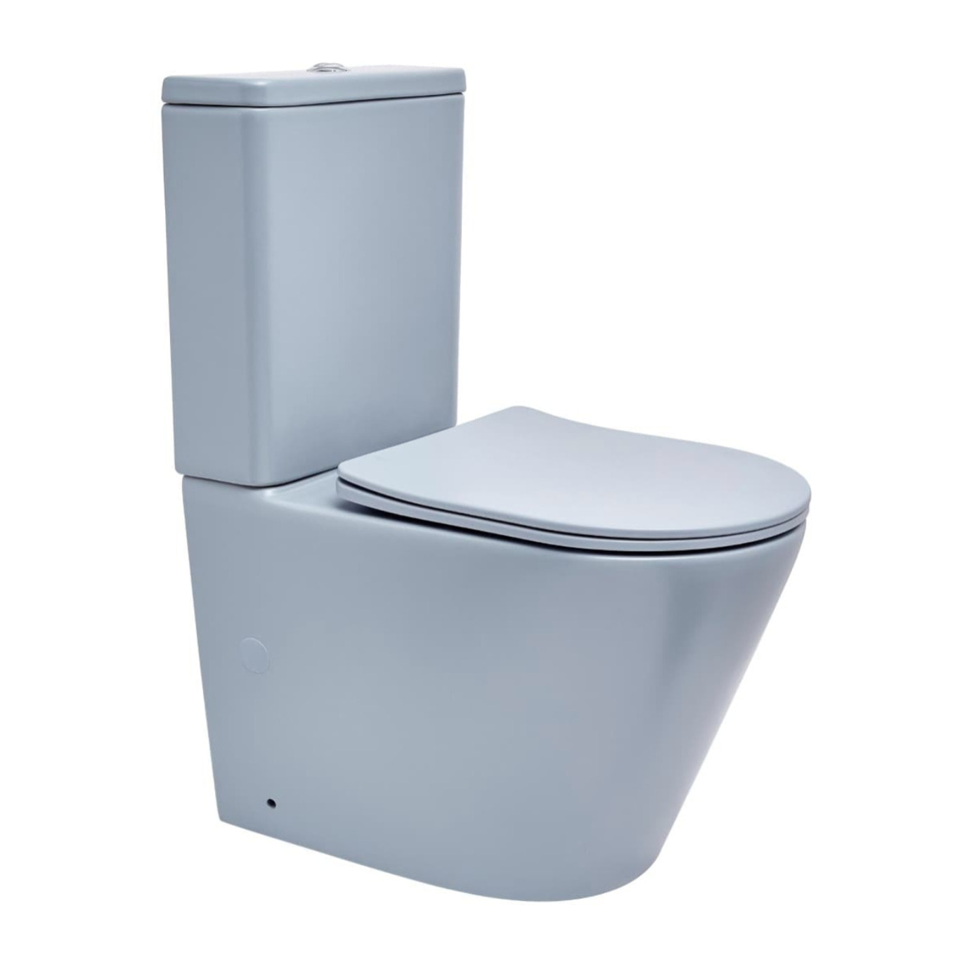 Infinitio WC à poser complet en céramique avec abattant SoftClose, bleu mat (SATINF031VPSNDBLM)