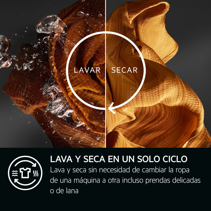 AEG Lavadora secadora de libre instalación Serie 7000 ProSteam® de 9.0 kg LWR7196U4B