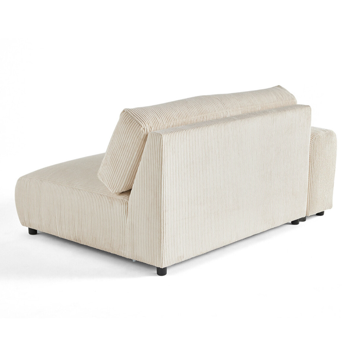 Garance - module d'assise 2 places avec accoudoir gauche - en velours côtelé - Beige