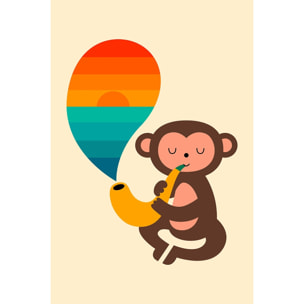 Tableau monkey banana Toile imprimée