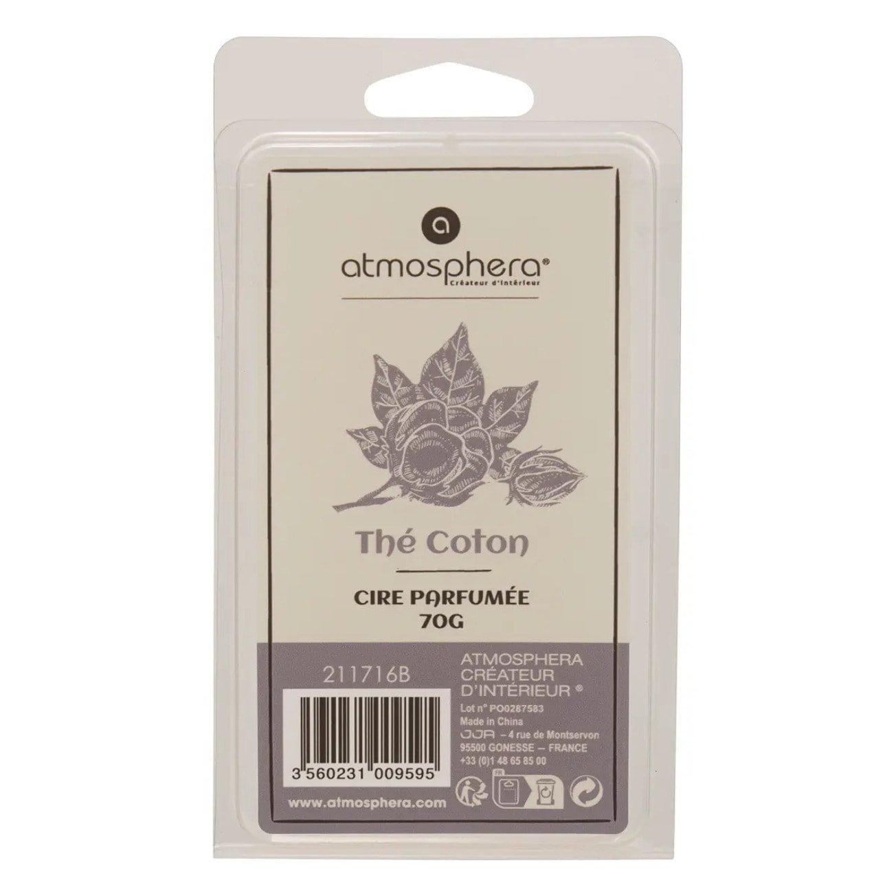 Cire parfumée Laura vert L5,5xp2xH10,2cm