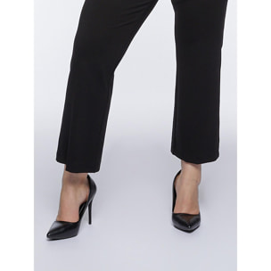 Fiorella Rubino - Pantaloni kick flare in viscosa ECOVERO™ - Nero