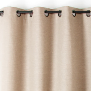 Rideau phonique coton et chanvre tressage naturel - Beige