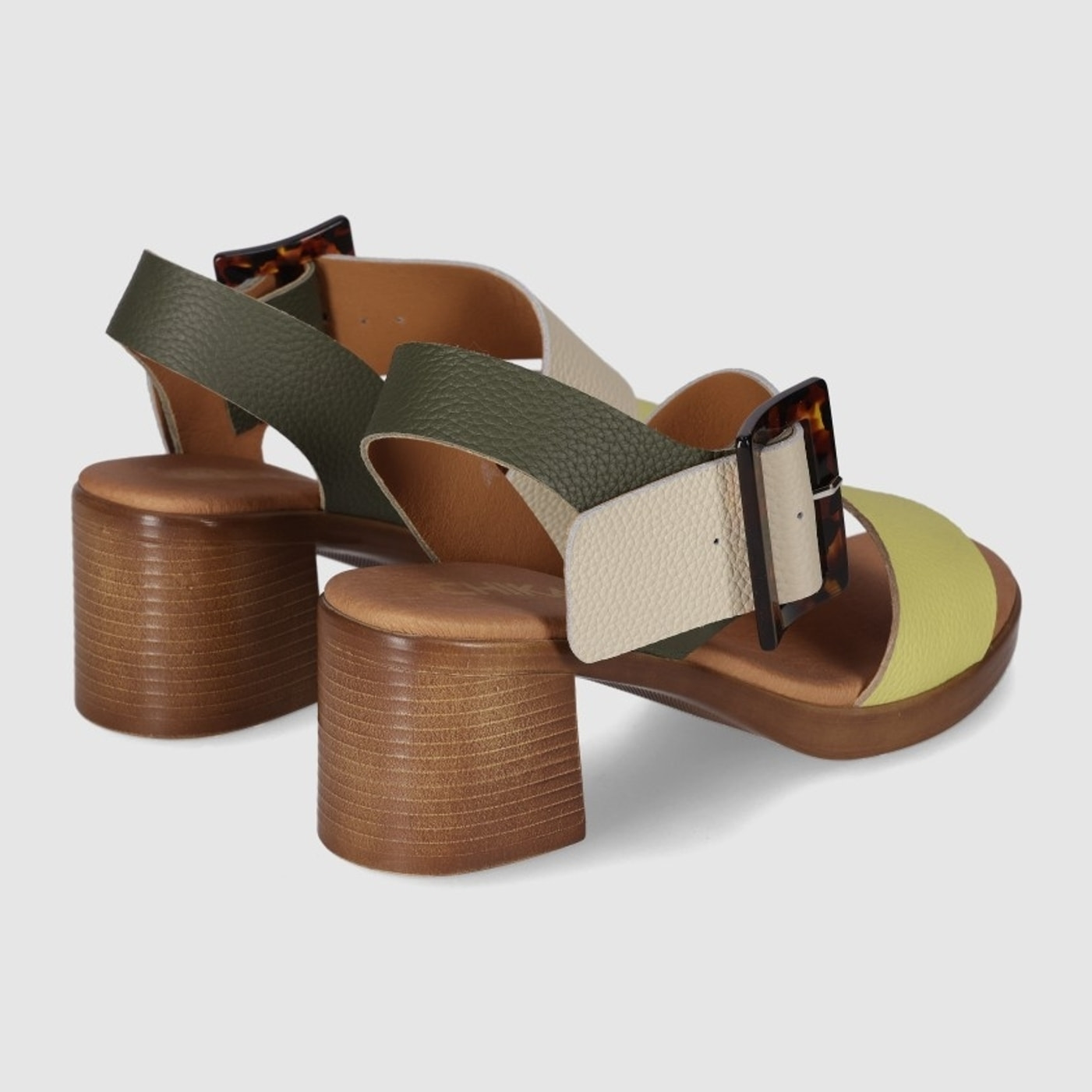 Sandalias de Piel - Multicolor - Tacón: 6 cm